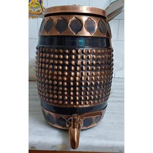 Utensilios de cocina portátiles Enfriador de agua de cobre antiguo y contenedor de agua pura Dispensador de agua de cobre con grifo y perilla de latón - Product Image 3