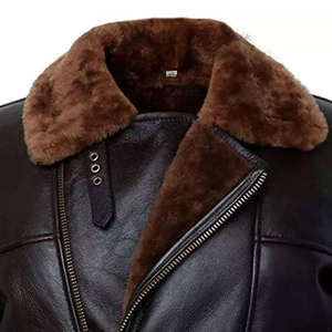 Chaqueta de Cuero para Hombre, Nueva Llegada, con Logotipo Frontal en Tela de Lona, Estilo Vintage, Diseño Personalizable, Transpirable e Impermeable - Product Image 3