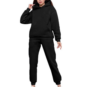 Survêtement pour femmes de haute qualité 100% coton Tech Fleece Survêtement pour femmes Uni Surdimensionné Deux pièces pour femmes 2026 - Product Image 2