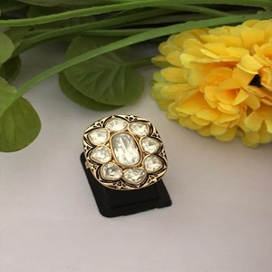 แหวนชุบทองแท้ทันสมัยสำหรับผู้หญิงคอลเลกชันเครื่องแต่งกายงานแต่งงานปรับได้ - Product Image 1