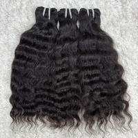 Extensions de cheveux humains indiens Remy vierges, bouclés rebondissants, texture douce, double trame, simple tirage, à prix bas