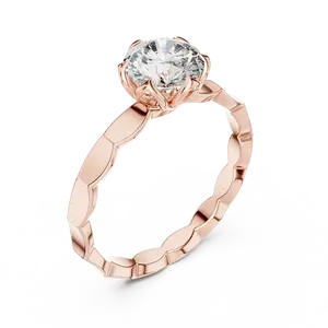Anillo de compromiso floral con halo de diamantes y joyería elegante para cada ocasión - Product Image 3