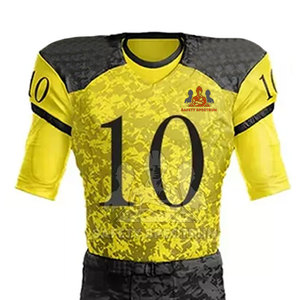 Uniforme de football américain sur mesure de haute qualité, respirant, taille plus, manches courtes, avec tissu personnalisé pour hommes - Product Image 3