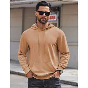 Sudadera de manga larga de invierno para hombre, además de sudadera cálida de terciopelo, logotipo bordado impreso personalizado, Top informal de Color sólido 3xl - Product Image 3