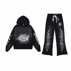 Chándal de hombre estilo urbano para clima cálido, personalizado con lavado ácido, tallas grandes, calidad premium, el más nuevo chándal personalizado. - Product Image 3