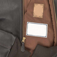 Blouson aviateur en cuir de vachette noir véritable de haute qualité fabriqué sur mesure par OEM pour les vestes en cuir chauffantes d'hiver de qualité supérieure pour hommes