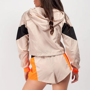 Ensemble de survêtement court coupe-vent personnalisable pour femmes coupe-vent respirant deux pièces équipement de Jogging-vestes coupe-vent Shorts - Product Image 3