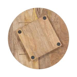 Décor de cuisine transitionnel Lazy Susan Organizer Plateau de service rond élégant - Product Image 4