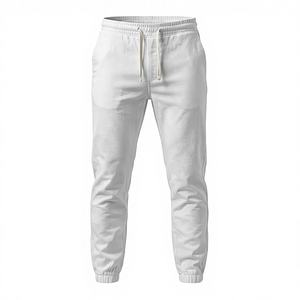 Nouveauté Pantalons de jogging pour hommes en laine, couleur personnalisée, taille mi-haute, légers, respirants, décontractés, en molleton, lavés, athlétiques - Product Image 1