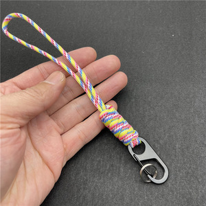 Nouveau Style tressé lanière porte-clés Anti-perte anneau fixe adapté pour étui de téléphone portable voiture porte-clés accessoires mode porte-clés - Product Image 2