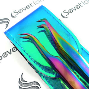 Extensiones de Pestañas Clásicas Arcoíris Premium en Oferta, con Punta de Microfibra Suave de 12.5 cm y Pinzas de Acero Inoxidable para Pestañas - Product Image 2