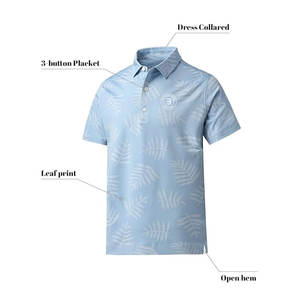 Polo de golf pour homme à séchage rapide, matière légère, vêtements de performance en plein air, polo de golf - Product Image 2