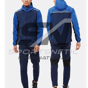 Survêtement décontracté pour homme, personnalisé, 100% nylon, léger, automne, uni, avec cordon de serrage sur le devant, imperméable, coupe-vent - Product Image 6