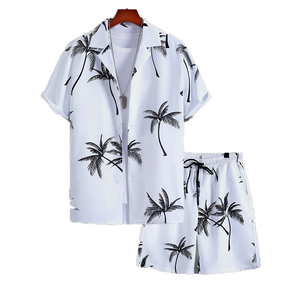 Chemises et shorts en polyester à sublimation pour hommes, ensembles de shorts imprimés par sublimation pour l'été, la course et le fitness - Product Image 1