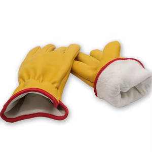 Nouveauté Gants de travail en cuir à doigts entiers Protection des mains Respirant Gants de travail en cuir pour hommes - Product Image 4