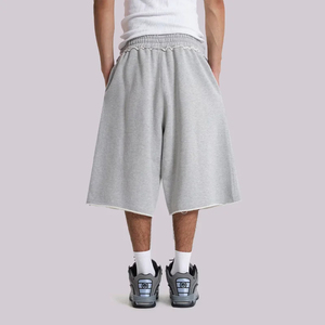 Pantalones Cortos Deportivos Holgados de Felpa Francesa 100% Algodón de 450 GSM Personalizados, Unisex, de Gran Peso, Desgastados, Talla Grande - Product Image 2