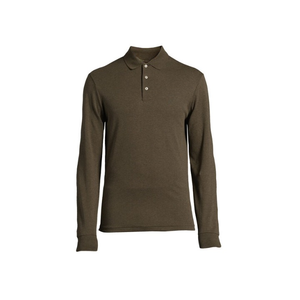 เสื้อยืดคอปกโปโลแขนยาวผ้าฝ้ายสำหรับผู้ชาย, เสื้อโปโลแขนยาวเรียบ, เสื้อยืดแขนยาวเรียบสำหรับผู้ชาย - Product Image 1