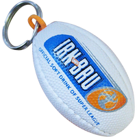 Porte-clés avec logo d'entreprise et d'entreprise personnalisé, entièrement imprimé sur du caoutchouc, design de porte-clés rugby avec options personnalisées