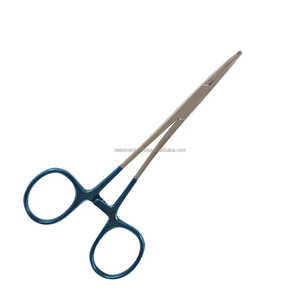 Crile Forceps 5.5" (14cm) Straight Serrated Jaws with 1x2 Teeth <b>Stainless</b> <b>Steel</b> Surgical Clamp Ratchet <b>Ring</b> Handle CE OEM - Product Image 5