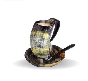 Elegante Jarra de Cerveza Vikinga de Cuerno Natural con Abrebotellas, Decoración Nórdica para el Hogar, Jarra de Cerveza y Vino al Mejor Precio - Product Image 1