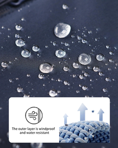 Unisex Winter Eco-Friendly Waterproof Canvas Hooded <b>Jacket</b> with Fleece Lining Outdoor Wear Zipper Closure and Solid <b>Pattern</b> - Product Image 5