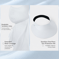 Masque facial rafraîchissant en fil original de qualité supérieure, protection solaire intégrale avec couvre-cou, tissu antibactérien léger
