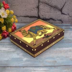 Caja de Joyería de Madera Impresa de Primera Calidad, Diseños Personalizados para Almacenamiento, Accesorios para el Hogar, Estilo Artístico Contemporáneo, Económico - Product Image 1