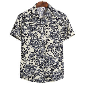 เสื้อฮาวายแขนสั้นสำหรับผู้ชาย, เสื้อฮาวายพิมพ์ลายพลัสไซส์ - Product Image 4