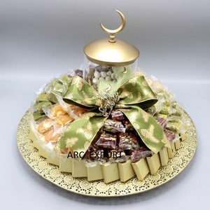 Bandeja DE SERVICIO DE Chocolate Coral de nuevo diseño de Metal dorado, bandeja de Chocolate elegante de diseño de lujo para regalar decorativa al por mayor - Product Image 6