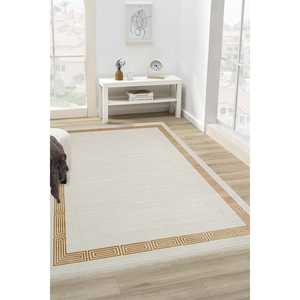 Tapis d'intérieur Netline Home Depot Cream Modern Mazzini 1482, 60% viscose, 40% acrylique, anti-peluchage, facile à nettoyer, durable, 80x150 cm - Product Image 6
