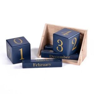 Gỗ bàn Advent lịch tùy chỉnh gỗ bàn đếm ngược khối lịch đứng vĩnh viễn lịch khối - Product Image 3