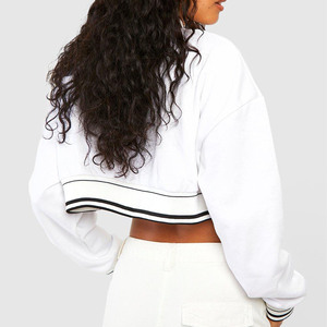 Vestes universitaires pour femmes de haute qualité, en laine avec manches en peau de mouton, vêtements d'hiver élégants, respirants et coupe-vent - Product Image 2