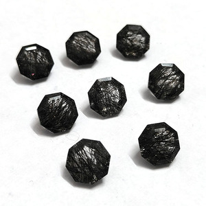 แร่ควอตซ์เจียระไนเหลี่ยมเพชรพลอยสีดำธรรมชาติ10x10มม. 3.56ควอตซ์เจียระไนสีดำมีคุณภาพดีทำให้อัญมณีหลวมตัด - Product Image 3
