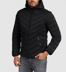 Chaquetas acolchadas personalizadas para hombre, cuello alto con estilo de calidad superior con capucha para el invierno - Product Image 1