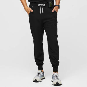 Uniformes profesionales para el cuidado de la salud, tela de punto, parte superior de dos bolsillos con pantalones de cintura elástica para entornos clínicos - Product Image 5