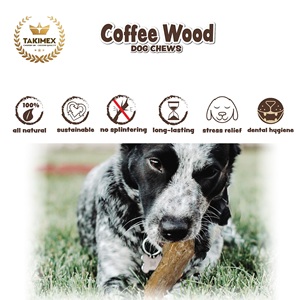 Juguete para masticar perros de madera de café Natural de alta calidad, forma de hueso sostenible duradera, estilo encantador para gatos hecho en Vietnam - Product Image 5