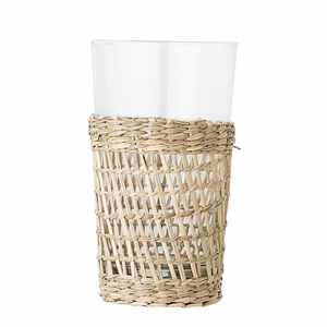 Soportes de bebidas de vidrio, accesorio envuelto en agua, resistente al calor, mimbre tejido de Vietnam - Product Image 5