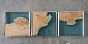 ชุดจานรองแก้วไม้และเรซินอีพ็อกซี่ Bengal ถาดรองแก้วแบบทันสมัย - Product Image 4