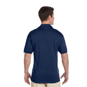 Navy Blue Bulk 100% Cotton Polo Shirts - T-Shirt <b>FLASH</b> POWERDRY POLO SHIRT MALE MACBLUE - Product Image 3