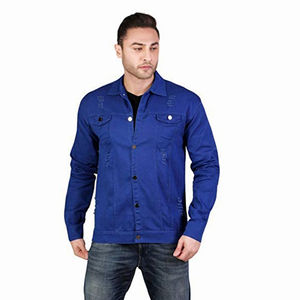 Veste en jean 100% coton pour homme, coupe classique élégante, design robuste, col montant, vêtement d'extérieur d'hiver, service OEM personnalisé, MOQ faible - Product Image 4