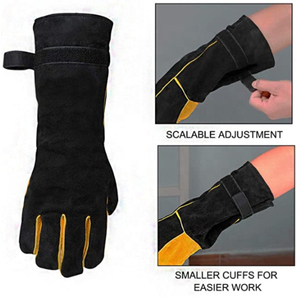 Guantes de Cuero Resistentes al Calor y al Fuego para Barbacoa, Guantes de Soldadura, Gran Venta - Product Image 2