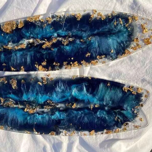 Plateau décoratif en résine de haute qualité, ovale, disponible en plusieurs couleurs, pour la décoration intérieure - Product Image 1