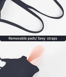 Sujetador deportivo de algodón Spandex de talla XL de alta calidad, un hombro, estilo Simple con tiras para gimnasio, correr, Yoga, logotipo delantero y trasero - Product Image 6