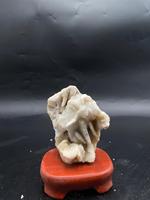 Spécimen de cristal de calcite 100% naturel (forme libre naturelle) avec base en bois artisanale |   Artisanat en pierres semi-précieuses |   Bureau à domicile