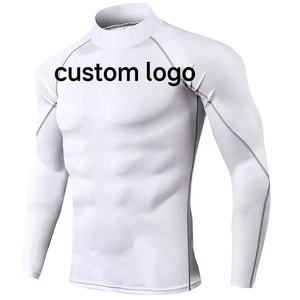 Camiseta Deportiva Ligera de Otoño para Hombre, Ecológica, Personalizada OEM, Manga Corta, Cuello en V, para Gimnasio, Compresión, 2026 - Product Image 1