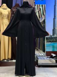 2025 New Luxury <b>Black</b> Abaya for <b>Women</b> Breathable Traditional Islamic Clothing From Dubai Saudi Arabia-<b>Robes</b> Kimono Style - Product Image 2