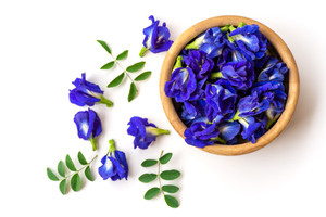 Thé de pois papillon séché en gros, ingrédient naturel, couleur bleue, matière première pour boisson, emballage en vrac - Product Image 2