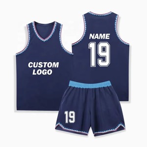 Camiseta de Baloncesto Azul de Secado Rápido y Transpirable de Alta Calidad, Uniforme de Baloncesto Sublimado Personalizado para Hombre con Números - Product Image 1