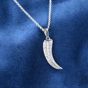 Colgantes de Plata Pura 925 para Hombre y Niño, Collar con Diseño Geométrico de Luna, Chapado en Rodio, con Circonita, Diamante, Perla y Cadenas de Oro Rosa - Product Image 2