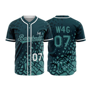 Maillot de baseball personnalisé pour homme W4G, col rond, imprimé par transfert thermique, polyester, antibactérien, évacuation de l'humidité, tissu personnalisé - Product Image 4